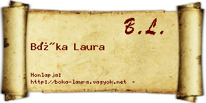 Bóka Laura névjegykártya